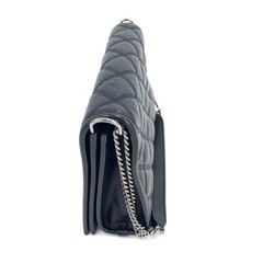 Pre-owned Saint Laurent Lambskin Quilted Small Becky Chain Bag Black | H24931