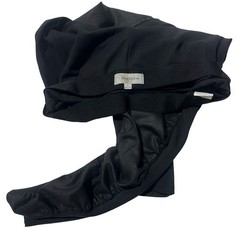 Rewind Women Black Moto Leggings Faux Leather Panels & Zipper Pockets Large