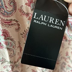 LRL Ralph Lauren Womens Sz L Pink Paisley Pajama Set Monogram #L
