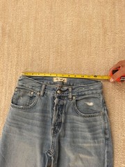 Madewell Women’s The Dean Easy Straight Jeans 5-Pocket Button Size 23