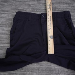 Lands’ End Men Traditional Fit Chino Pants Navy Blue Cuffed Twill 31×31 30×30.75