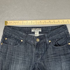 Forever 21 Womens Straight Leg Medium Washed 5 Pocket Denim Blue Jeans 25