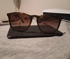 Ray-Ban RB4187 Chris 856/13 Brown Square Sunglasses Gradient 54-18 145
