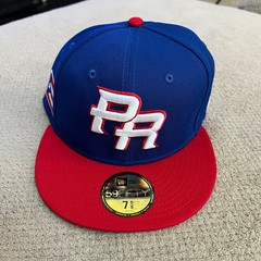 New Era 59FIFTY Puerto Rico World Baseball Classic Hat Blue Red Size 7 5/8 NEW