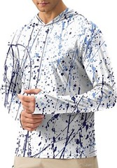 Men’s UPF 50+ Sun Protection Hooded Rash Guard Long Sleeve Shirt for Fishing