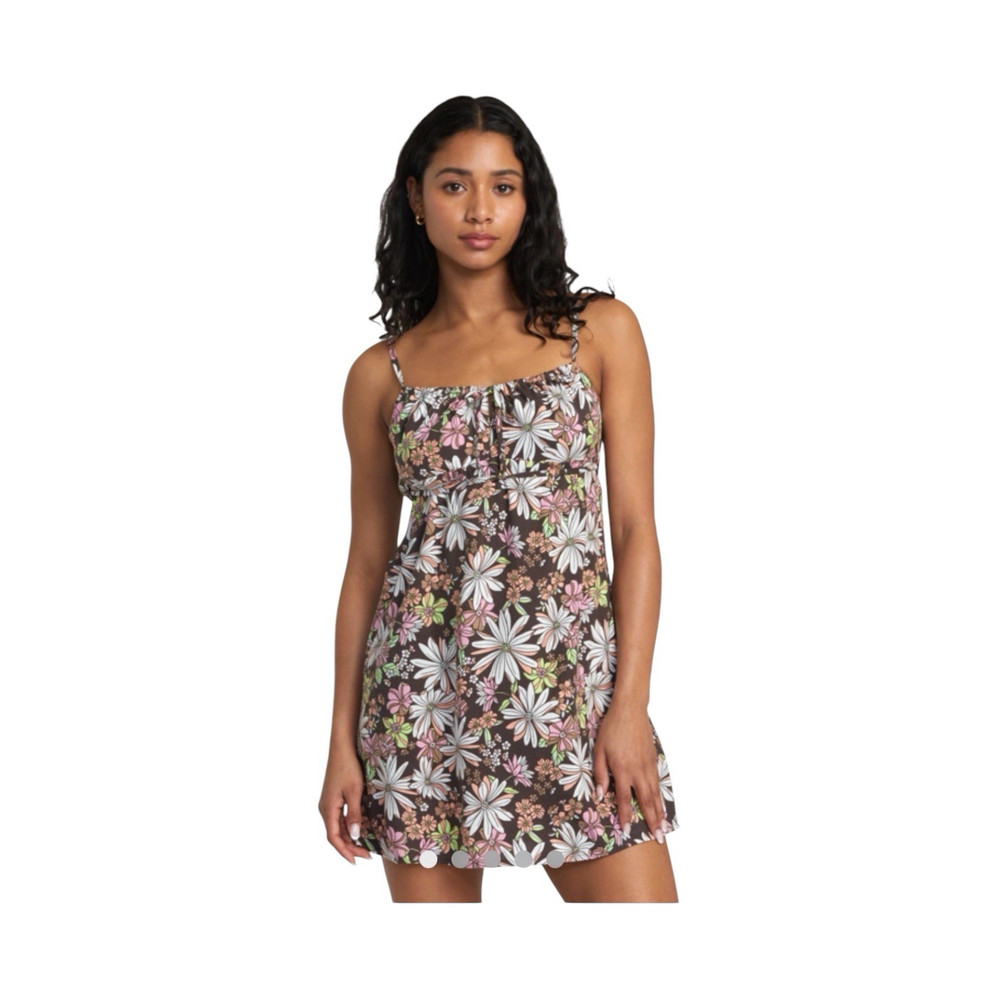 RVCA Dress XS Floral Strappy Sundress Short Casual Surfer Beach dress