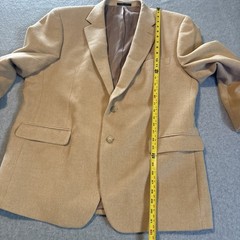 Chaps 100% Camel Hair Beige Blazer Men’s 46R RN-69456 Very Good Cond.