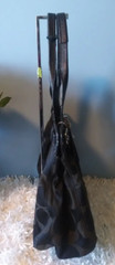 Coach Garnet Signature C Canvas Gathered Black Magic Bag Tote/Shoulder Bag