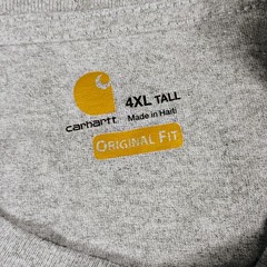 Carhartt Grey Pocket T-Shirt 4XLT Tall Work Shirt K87