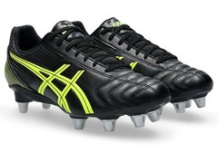 ASICS Rugby Cleats LETHAL TACKLE WIDE 1111A263.001 Black/Safety Yellow 2025 NEW!