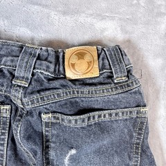 Disney Store Kids Jeans Size 4 Skull Graphic Denim Pants baggy botcut