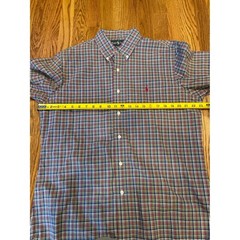 Ralph Lauren Mens Button Up Shirt L Multicolor Plaid Custom Fit Long Sleeve Pony