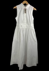 J.Crew Fitted-waist shirt-dress in cotton poplin white old money 90s Y2K sz 6