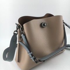 COACH Willow Shoulder Bag C2590 Apricot Colorblock Pebble Leather Outlet