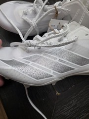 adidas Adizero Electric IE6286 Football Cleats White silver sz 7 New 🔥 Awesome