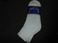 Lot 3 Pairs Men’s Circulatory Diabetic Crew Socks Size 9-11, white, NEW