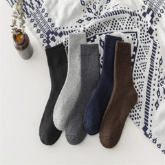4 Pairs Mens Wool Crew Socks Winter Heavy Duty Warm Work Boots Socks Cotton US