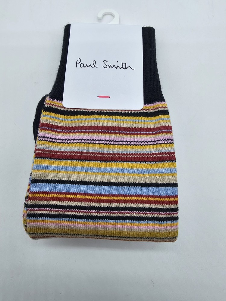 Paul Smith Stripe Black Multi Socks Made in England Great gift AMSTRP-92 314