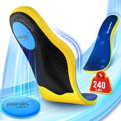 240+lbs Plantar Fasciitis Relief Insoles Men, Comfort PORON Shoe Inserts for …