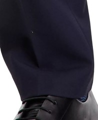Tommy Hilfiger Mens Modern fit Dress Pants 36 / 34 Navy Blue Solid Stretch Linen