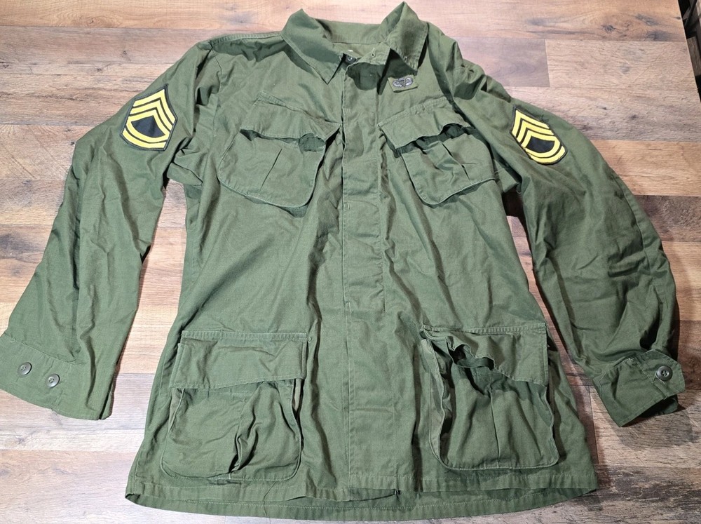 Vietnam 1970 OG-107 Class 1 Rip Stop Poplin Sz M-R Jungle Coat