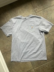 Carhartt Men’s Original Gray Pocket Logo Crew Neck Short Sleeve T-Shirt XL Tall