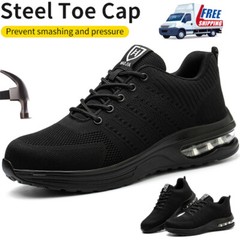 Indestructible Mens Work Shoes Steel Toe Shoes Lightweight Sneakers Safety Boots