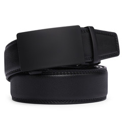 Ratchet Belts for Men 2 Pack, Mens Leather Belt Click Adjustable Black/Brown Top
