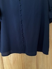 CeCe Bell Sleeve Navy Blouse XL