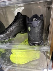 Jordan Air Jordan 13 Men’s Black/Green Leather Mid Top Lace-Up Sneakers