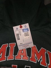 Champion Miami Hurricanes U Green Pullover Hoodie Youth’s Small