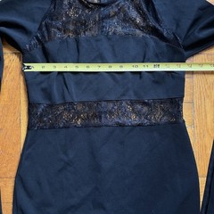 John Zack Tall Black Lace Dress With Split Sleeves US 8 UK 12 Witchy Whimsigoth