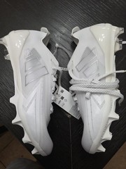adidas Adizero Electric IE6286 Football Cleats White silver sz 7 New 🔥 Awesome
