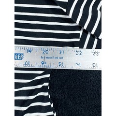 Chico’s Women’s Black & White Striped Long Sleeve Layered Tunic Top Size 0