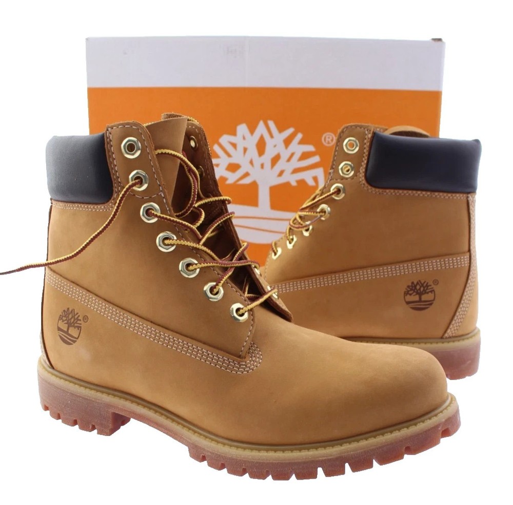 NEW / TIMBERLAND Men’s 6-Inch PREMIUM Wheat Nubuck BOOT – TB010061-713 –