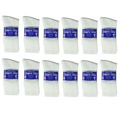 New Diabetic Crew Socks Circulatory Health Cotton Loose Fit Top 12 Pairs
