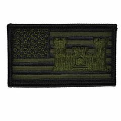 Superimposed Army Engineer Castle – 2×3.5 Military/ Patch Hook Backing