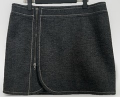 Purnell Women’s Size 8/29 Gray Wool Blend Mock Wrap Skirt