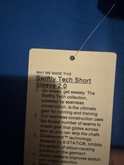 lululemon Swiftly Tech 2.0 Women’s 12 Blue Seamless Crewneck Short Sleeve