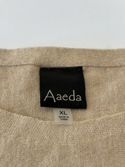 Aaeda Sweater Beige/Orange Brown Size X-Large Flower Pattern Style Long Sleeve