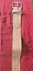 WORK BELT- 2″-All Leather Basket Weave Style-embossed-adjusts from 32″ to 48″