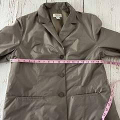 Talbots Button Front Nylon Poly Casual Jacket Women’s 16 Brown