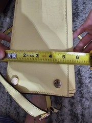 Michael Kors Yellow Satchel Zip Top Handle w Detachable Strap, Bag Charm
