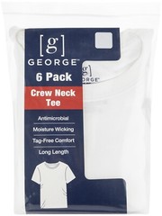 George Men’s ultra soft V-Neck T-shirts , 6-Pack Size FROM S To 3XL