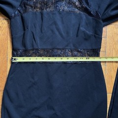 John Zack Tall Black Lace Dress With Split Sleeves US 8 UK 12 Witchy Whimsigoth