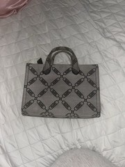 Michael Kors Gigi Small Empire Logo Jacquard Messenger Bag