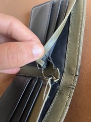 Men’s Bifold Wallet Gray Black Pre-Owned