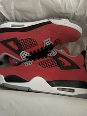 Jordan Air Jordan 4 Mid-Top Lace-Up Sneakers Red Black Gray White Jumpman