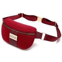 BADGLEY MISCHKA Sage Scuba and Vegan Leather Belt Bag Fanny Pack