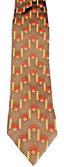 JRR Factory Direct Apperal Brand Cream and Red Unique Design All Silk Black Tie